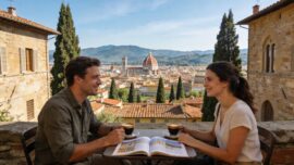 From Fiesole's square
