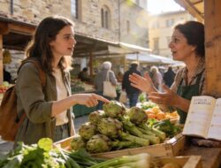 The Sant'Ambrogio market in spring — where artichokes