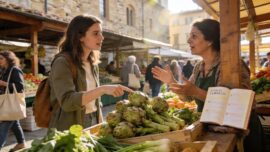 The Sant'Ambrogio market in spring — where artichokes